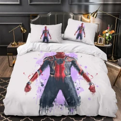 Avengers Spider Man Housse de Couette Imprimée 3D Douce 3 Pièces Literie Garçons Filles