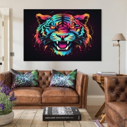 Tigre Peinture sur toile sans cadre, impressions posters art mural pour déco maison chambre bureau