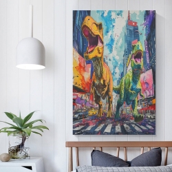 Dinosaure Peinture sur toile sans cadre, impressions posters art mural pour déco maison chambre bureau