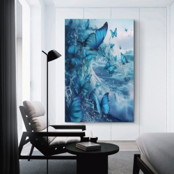 Papillon Peinture sur toile sans cadre, impressions posters art mural pour déco maison chambre bureau