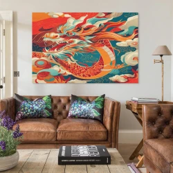 Dragon Peinture sur toile sans cadre, impressions posters art mural pour déco maison chambre bureau