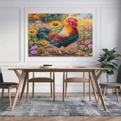 Hahn Unrahmtes Leinwandbild, Wandkunst-Poster-Drucke für Zuhause, Schlafzimmer, Büro Dekoration