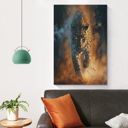 Léopard Peinture sur toile sans cadre, impressions posters art mural pour déco maison chambre bureau