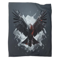 Aigle Plaid en Polaire Imprimé 3D Couverture Douce Confortable pour Canapé Lit Bureau