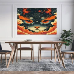 Chat Peinture sur toile sans cadre, impressions posters art mural pour déco maison chambre bureau