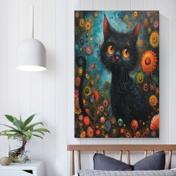Chat Peinture sur toile sans cadre, impressions posters art mural pour déco maison chambre bureau