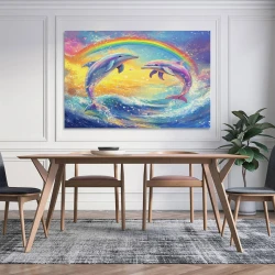 Delfin Unrahmtes Leinwandbild, Wandkunst-Poster-Drucke für Zuhause, Schlafzimmer, Büro Dekoration