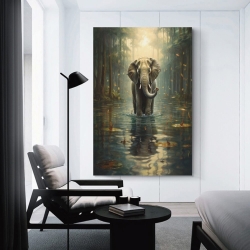 Elefante Pintura en lienzo sin marco, impresiones de pósters arte pared para decoración hogar dormitorio oficina