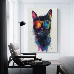 Chat Peinture sur toile sans cadre, impressions posters art mural pour déco maison chambre bureau