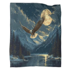 Aigle Plaid en Polaire Imprimé 3D Couverture Douce Confortable pour Canapé Lit Bureau