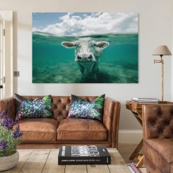 Vaca Pintura en lienzo sin marco, impresiones de pósters arte pared para decoración hogar dormitorio oficina