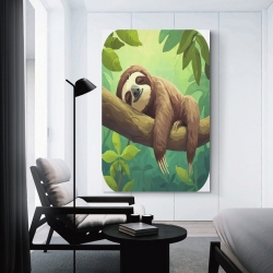 Paresseux Peinture sur toile sans cadre, impressions posters art mural pour déco maison chambre bureau