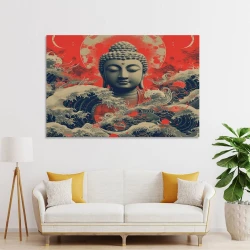 Bouddha Peinture sur toile sans cadre, impressions posters art mural pour déco maison chambre bureau
