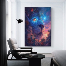 Lion Peinture sur toile sans cadre, impressions posters art mural pour déco maison chambre bureau
