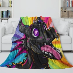 Dragon Plaid en Polaire Imprimé 3D Couverture Douce Confortable pour Canapé Lit Bureau