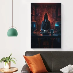 Hacker Peinture sur toile sans cadre, impressions posters art mural pour déco maison chambre bureau