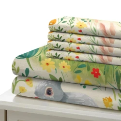 Lapin Housse de Couette Imprimée 3D Douce 3 Pièces Literie Garçons Filles