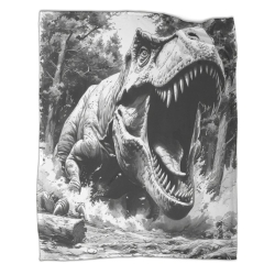 Dinosaure Plaid en Polaire Imprimé 3D Couverture Douce Confortable pour Canapé Lit Bureau