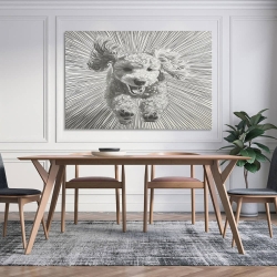 Chien mignon Peinture sur toile sans cadre, impressions posters art mural pour déco maison chambre bureau