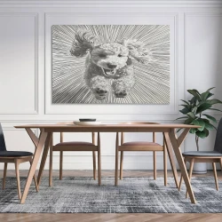 Chien mignon Peinture sur toile sans cadre, impressions posters art mural pour déco maison chambre bureau
