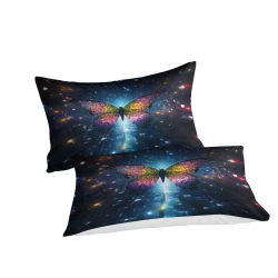 Papillon Housse de Couette Imprimée 3D Douce 3 Pièces Literie Garçons Filles