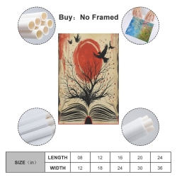 Arbre de vie Peinture sur toile sans cadre, impressions posters art mural pour déco maison chambre bureau