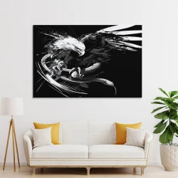 Aigle Peinture sur toile sans cadre, impressions posters art mural pour déco maison chambre bureau
