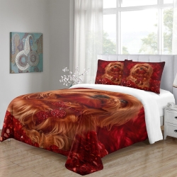 Shih Tzu Housse de Couette Imprimée 3D Douce 3 Pièces Literie Garçons Filles