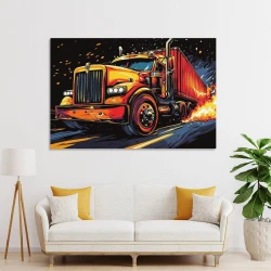 Grande camion Pittura su tela senza cornice, stampe di poster arte murale per arredo casa camera ufficio