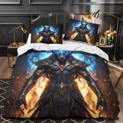Dieu égyptien Anubis Housse de Couette Imprimée 3D Douce 3 Pièces Literie Garçons Filles