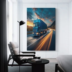 Großer Lastwagen Unrahmtes Leinwandbild, Wandkunst-Poster-Drucke für Zuhause, Schlafzimmer, Büro Dekoration