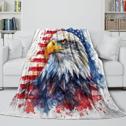 Aigle Plaid en Polaire Imprimé 3D Couverture Douce Confortable pour Canapé Lit Bureau