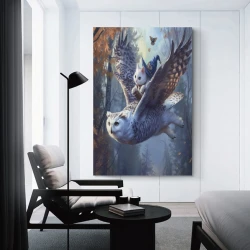 Gufo Pittura su tela senza cornice, stampe di poster arte murale per arredo casa camera ufficio