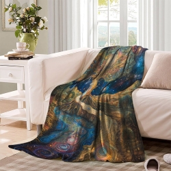 Arbre de vie Plaid en Polaire Imprimé 3D Couverture Douce Confortable pour Canapé Lit Bureau