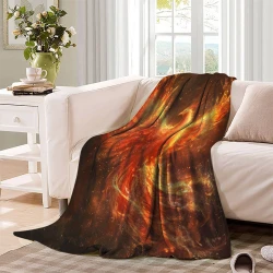 Phénix Plaid en Polaire Imprimé 3D Couverture Douce Confortable pour Canapé Lit Bureau