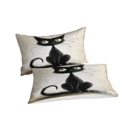 Chat persan Housse de Couette Imprimée 3D Douce 3 Pièces Literie Garçons Filles