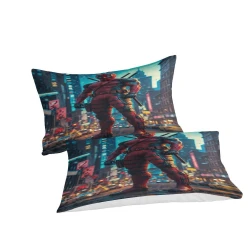 Deadpool Marvel Copripiumino Stampato 3D Morbido 3 Pezzi Biancheria da Letto per Ragazzi Ragazze