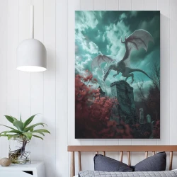 Dragon Peinture sur toile sans cadre, impressions posters art mural pour déco maison chambre bureau