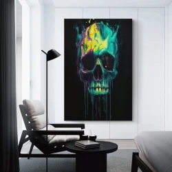 Crâne Peinture sur toile sans cadre, impressions posters art mural pour déco maison chambre bureau