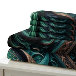 Mythe de l'horreur Cthulhu Housse de Couette Imprimée 3D Douce 3 Pièces Literie Garçons Filles
