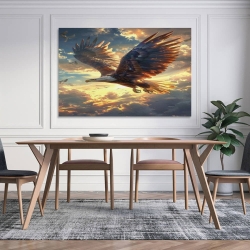 Aigle Peinture sur toile sans cadre, impressions posters art mural pour déco maison chambre bureau