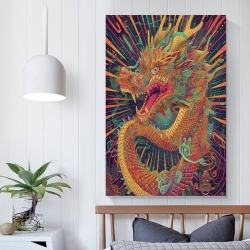 Dragon Peinture sur toile sans cadre, impressions posters art mural pour déco maison chambre bureau