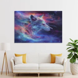 Colorful Loup Peinture sur toile sans cadre, impressions posters art mural pour déco maison chambre bureau