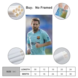 Lionel Messi Peinture sur toile sans cadre, impressions posters art mural pour déco maison chambre bureau