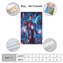 Avengers Iron Man Peinture sur toile sans cadre, impressions posters art mural pour déco maison chambre bureau