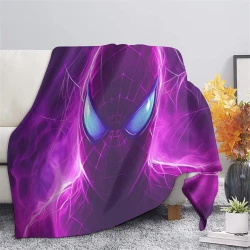 Avengers Spider-Man Plaid en Polaire Imprimé 3D Couverture Douce Confortable pour Canapé Lit Bureau