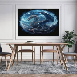 occidental Dragon Peinture sur toile sans cadre, impressions posters art mural pour déco maison chambre bureau