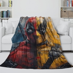 Marvel Deadpool Plaid en Polaire Imprimé 3D Couverture Douce Confortable pour Canapé Lit Bureau