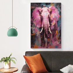 Éléphant Peinture sur toile sans cadre, impressions posters art mural pour déco maison chambre bureau