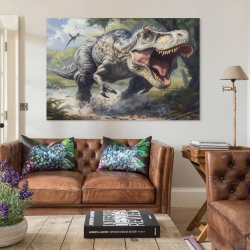 Dinosaurier Unrahmtes Leinwandbild, Wandkunst-Poster-Drucke für Zuhause, Schlafzimmer, Büro Dekoration